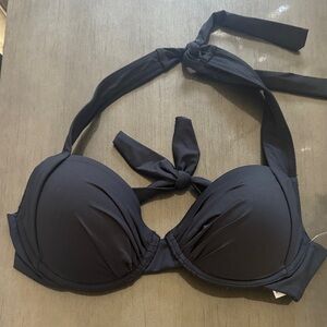 Tommy Bahama Black Underwire Push Up Bathing suit. Tie back. Sz. 36B. Brand New
